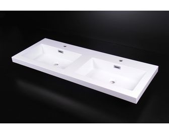 Plan vasque double 120 cm résine YTRAC