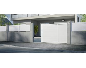 Portail coulissant PVC Arzal