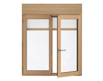 Fenêtre pin ARBOREAL avec volet roulant sur-mesure