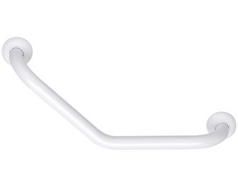 Barre murale de douche BLANC coudée