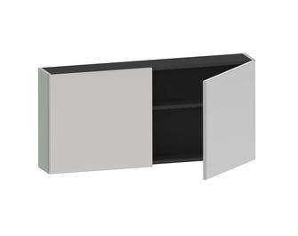 Armoire de toilette 120 cm 2 portes miroir INFINY