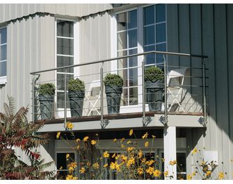 Balustrade inox Marin cables sur-mesure