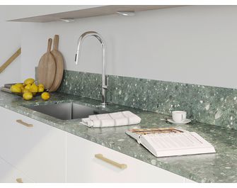 Plan de travail granit VERT SALVAN sur-mesure Ep.20 mm