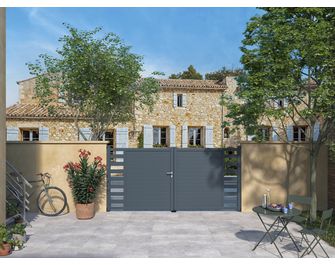 Portail battant aluminium ANDRIA