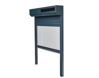 Volet roulant solaire avec moustiquaire DENVER Blanc et gris sur mesure