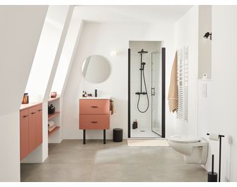 Meuble sous-vasque L.120 cm, 3 tiroirs, décor uni FORMEO