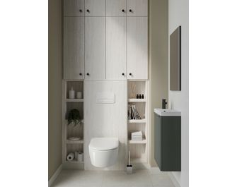 Meuble sous-vasque L.120 cm, 2 tiroirs, décor naturel FORMEO