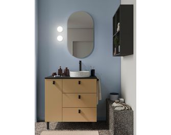 Armoire de toilette L.60 cm, décor verni laqué FORMEO