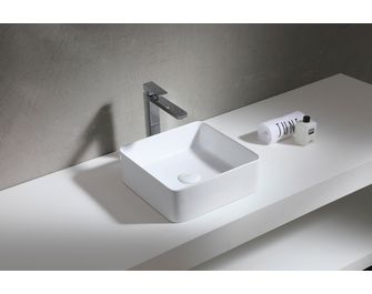 Vasque à poser céramique carrée ELEGANCE