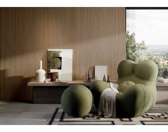 Carrelage mural 3D DECO Honey Noir 60 x 120 cm