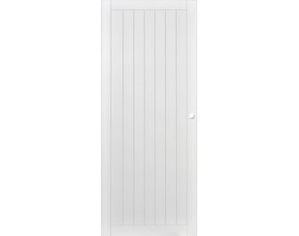 Porte coulissante VERTICALE *** Laqué Blanc - avec serrure