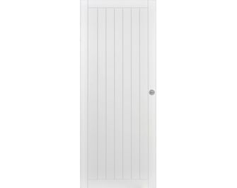 Porte coulissante VERTICALE *** Laqué Blanc - avec serrure