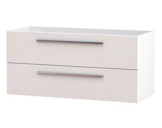 Meuble sous-vasque L.120 cm, 2 tiroirs FOKUS25 monté