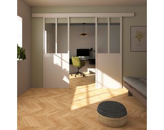 Séparation de pièce sur-mesure ATELIER, profil carré large