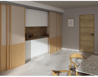 Séparation de pièce sur-mesure CREATION, profil carré large