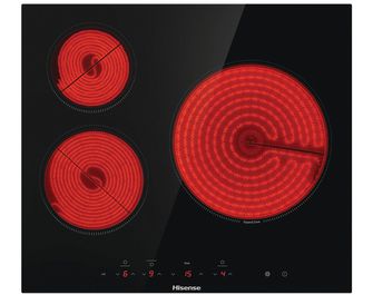 Table vitrocéramique noir 3 foyers Hisense E6322C