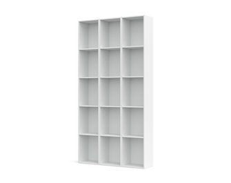 Bibliothèque L.120/180 cm décor blanc Pléiade