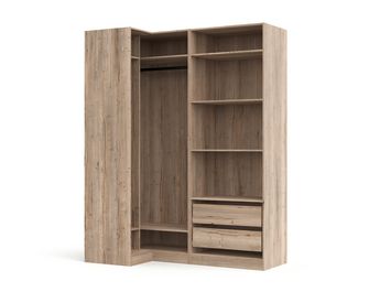 Meuble d'angle ouvert chêne Halifax L.200 cm Pléiade