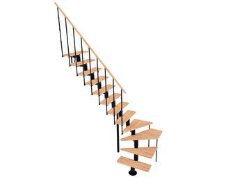 Echelle gain de place quart tournant bas London 2 hêtre