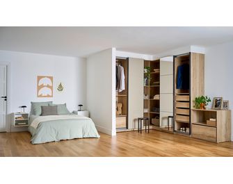 Caisson droit modulable Pléiade H.230cm chêne Halifax