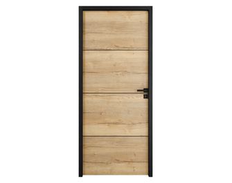 Bloc-porte acoustique roxie chêne industriel inserts Noir