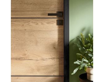 Bloc-porte acoustique roxie chêne industriel inserts Noir