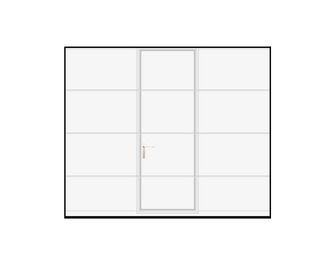 Porte de garage Antonin sectionnelle avec portillon