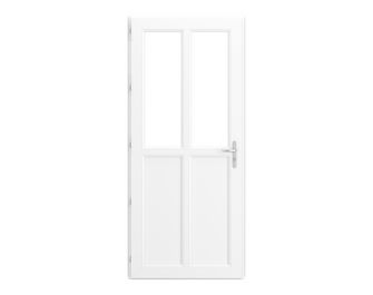 Porte d'entrée AMELIE 2 PVC Blanc 215 x 90 cm