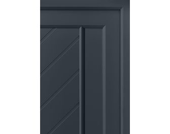 Porte d'entrée ALIANA PVC Gris/Blanc 215 x 90 cm