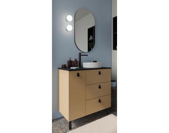 Armoire de toilette L.60 cm, décor verni laqué FORMEO