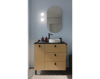 Armoire de toilette L.60 cm, décor verni laqué FORMEO
