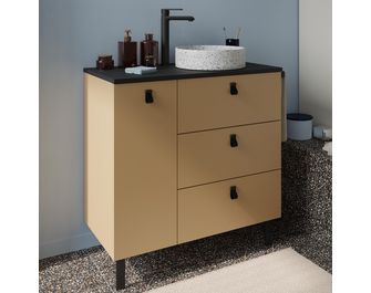 Armoire de toilette L.60 cm, décor verni laqué FORMEO