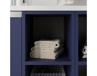Meuble complément sous-vasque, 2 niches, H.60 cm, décor verni laqué FORMEO