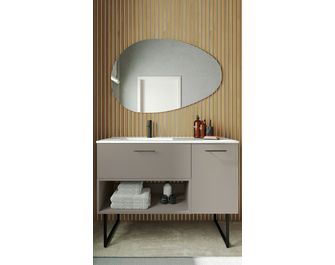 Meuble haut de salle de bains 2 niches, décor verni laqué FORMEO