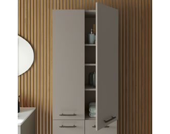 Colonne de salle de bains L.35 cm, 2 portes, décor naturel FORMEO