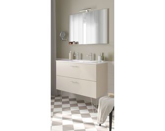 Meuble sous-vasque L.100 cm, 2 tiroirs, décor uni FORMEO