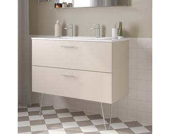 Meuble sous-vasque L.100 cm, 2 tiroirs, décor uni FORMEO