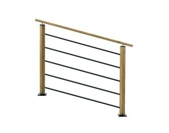 Support de garde corps rampant réglable pour balustrade Moka