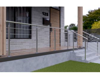 Kit balustrade LYCIUM pose latérale en aluminium