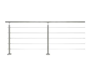 Kit balustrade Inoca tubes pose à plat 2,4M