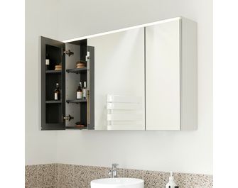 Armoire de toilette L.80 cm, décor verni laqué FORMEO