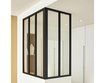 Kit verrière RHEA aluminium 6 vitrages transparents