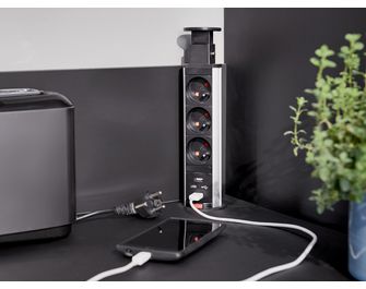 Bloc 3 prises et 2 USB