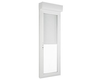 Porte-fenêtre Pria PVC 1 vantail avec clé et volet roulant intégré sans soubassement