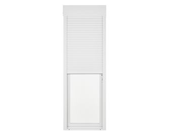 Porte-fenêtre Pria PVC 1 vantail avec clé et volet roulant intégré sans soubassement