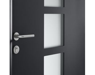 Porte d'entrée Loison Aluminium poignée Iris - Lapeyre