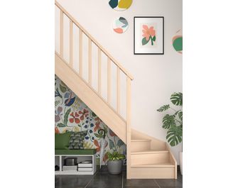 Escalier Faubourg quart tournant bas rampe Idéal