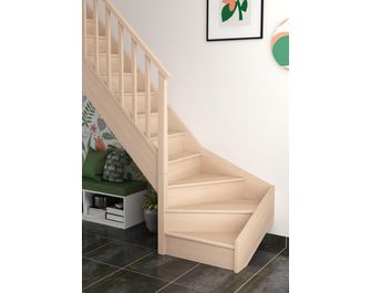 Escalier Faubourg quart tournant bas rampe Idéal