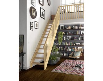 Escalier Aria quart tournant bas rampe Idéal