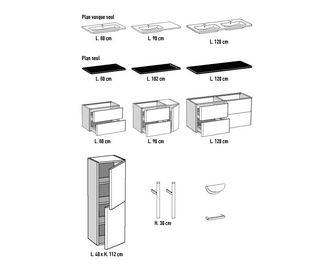 Lot de 2 pieds Frida